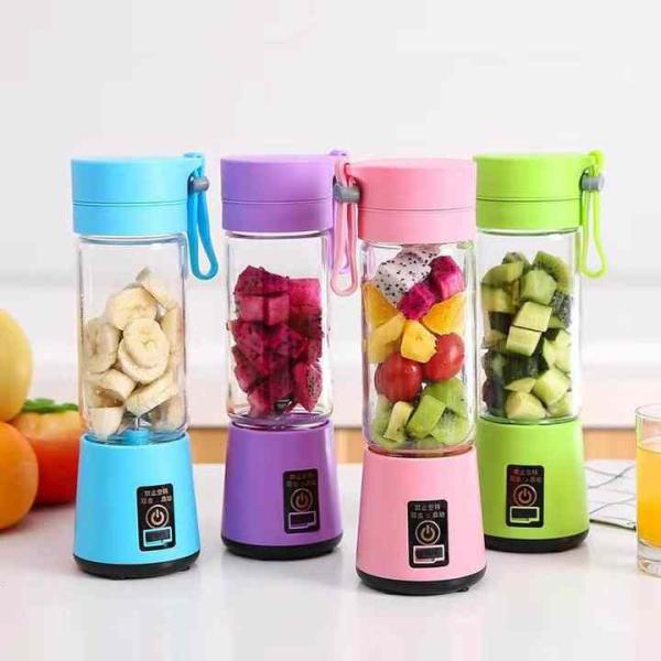 Portable Blender Smoothies Personal Blender Mini Shakes Juicer 380 ml Cup USB Rechargeable Cordless Shaker Bottle