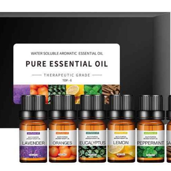 Hot Sale Pure Flowers Essential Oil 6 Piece Set In Gift Box Safe For Diffuser Aromatherapy Air freshening