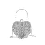 Diamond Evening Bag Shiny Heart Shape Tassel Women Ladies Rhinestone Ladies Bridal Clutch Bags