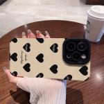 Vertical Stripe Design Heart Printing Soft TPU Leather Mobile Phone Cover Case For Iphone 7 8 X Xr Xs 11 Pro Max