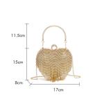 Diamond Evening Bag Shiny Heart Shape Tassel Women Ladies Rhinestone Ladies Bridal Clutch Bags