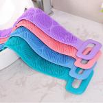 Lohas Reusable Silicone Body Bath Shower kit Scrubber Massager Bath mat belt for Home Use