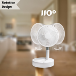 Outdoor Pedestal Telescopic Storage Adjustable Rechargeable Mini Fan 3 in 1 Rechargeable Battery USB Desk Table Stand Fan