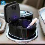 Creative Auto Ashtray Multi Functional Car Smoking Ashcan With Lid Portable Car Stainless Steel Ashtray