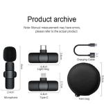 Kinscoter Clip-on Small Portable Lapel Lavalier Wireless Microphone High Quality Smart Phones Key Switch ABS 8 Hours 65mah