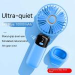 2024 New Products Digital Display Handheld Mini Fan Portable USB Rechargeable Hand Fan For Office Travel Desk Outdoor