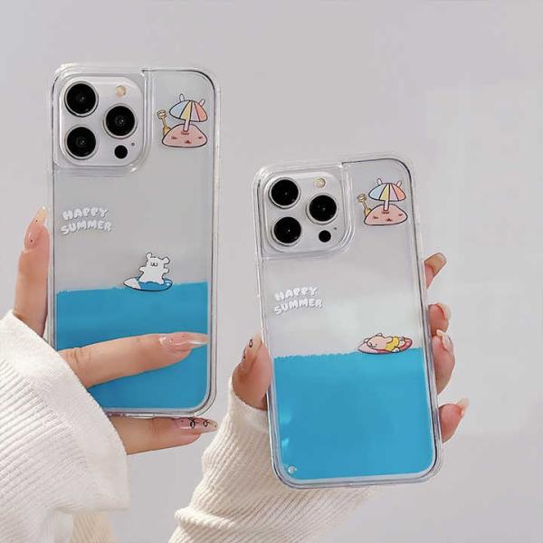 New Design Cute Shake Phone Case Ocean Surfing Shockproof Mobile IPhone Case For 11 12 13 Pro Max