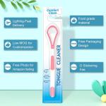 New Design Medical Grade Silicone Plastic Tongue Scraper Cleaner