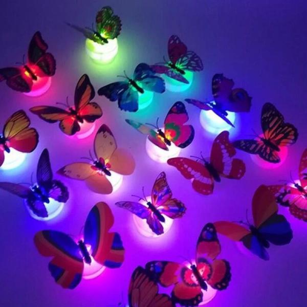 3D butterfly night lamps USB Mini LED home decor lighting Small Square Night Light