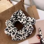 French Vintage Dot Scrunchies Black White Striped Intestine Hair Band Accessories for Women girls